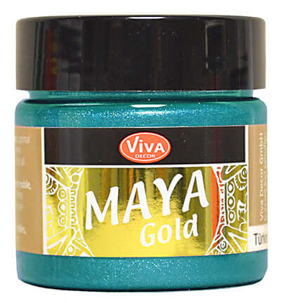 ViVa Decor Maya Gold Turkoois metallic effectverf 45 ml
