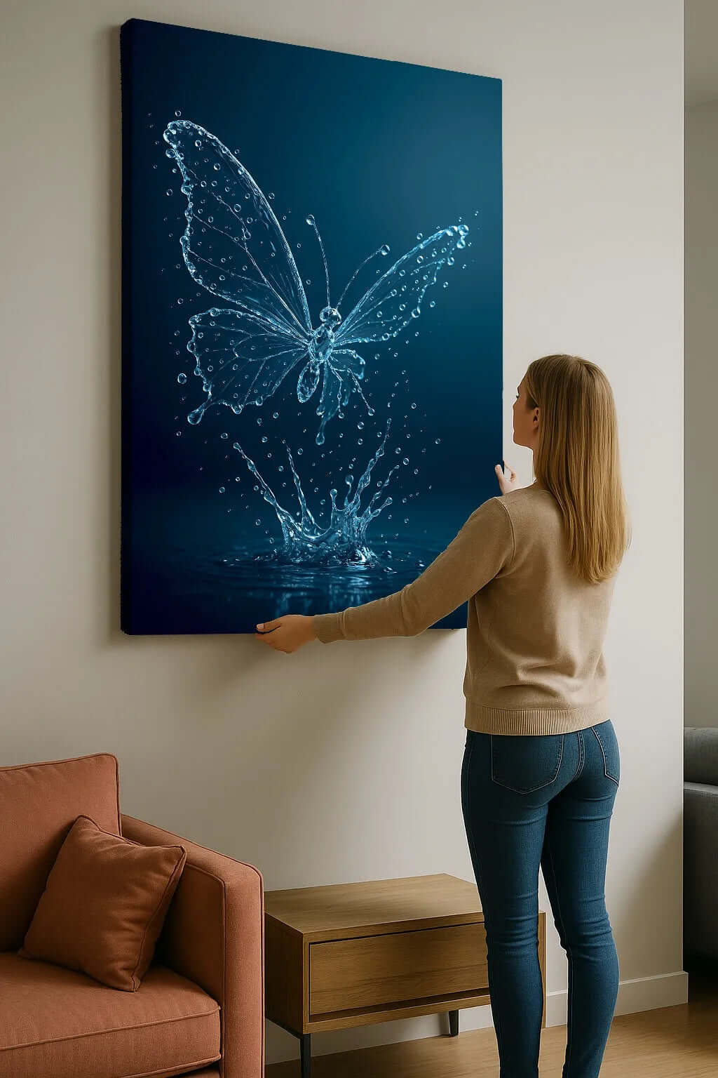 Water Butterfly - Online Schilderij - Canvas Schilderij