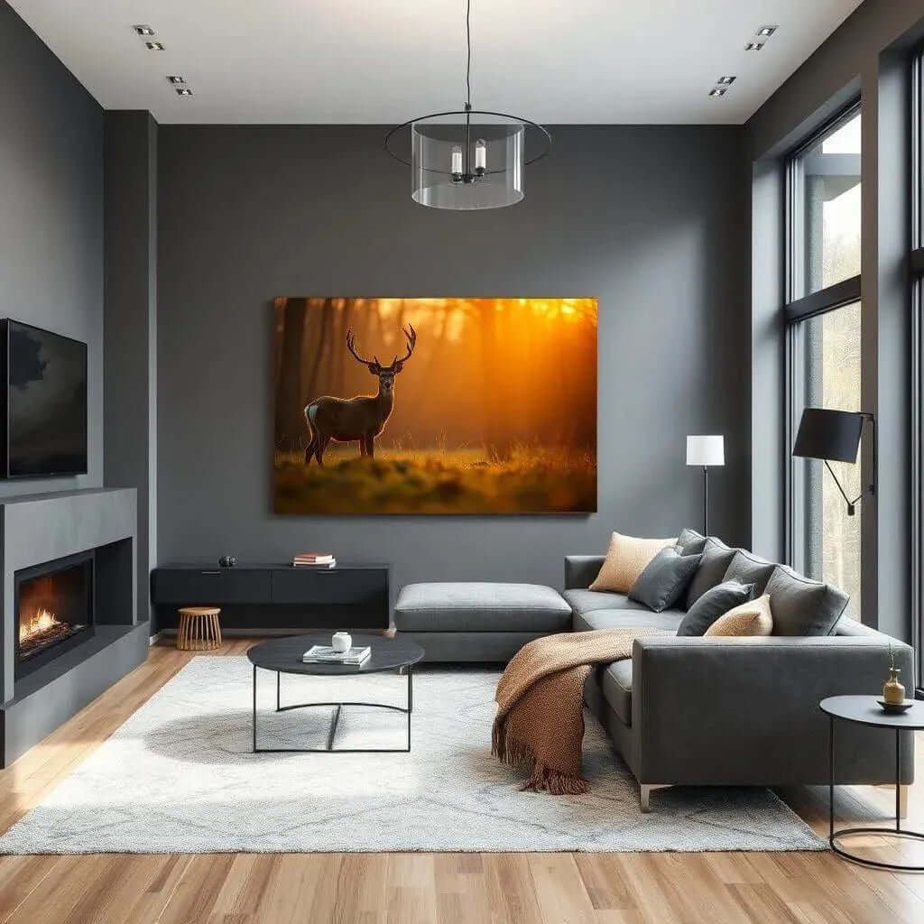 Buck at Sunset - Online Schilderij - Canvas Schilderij