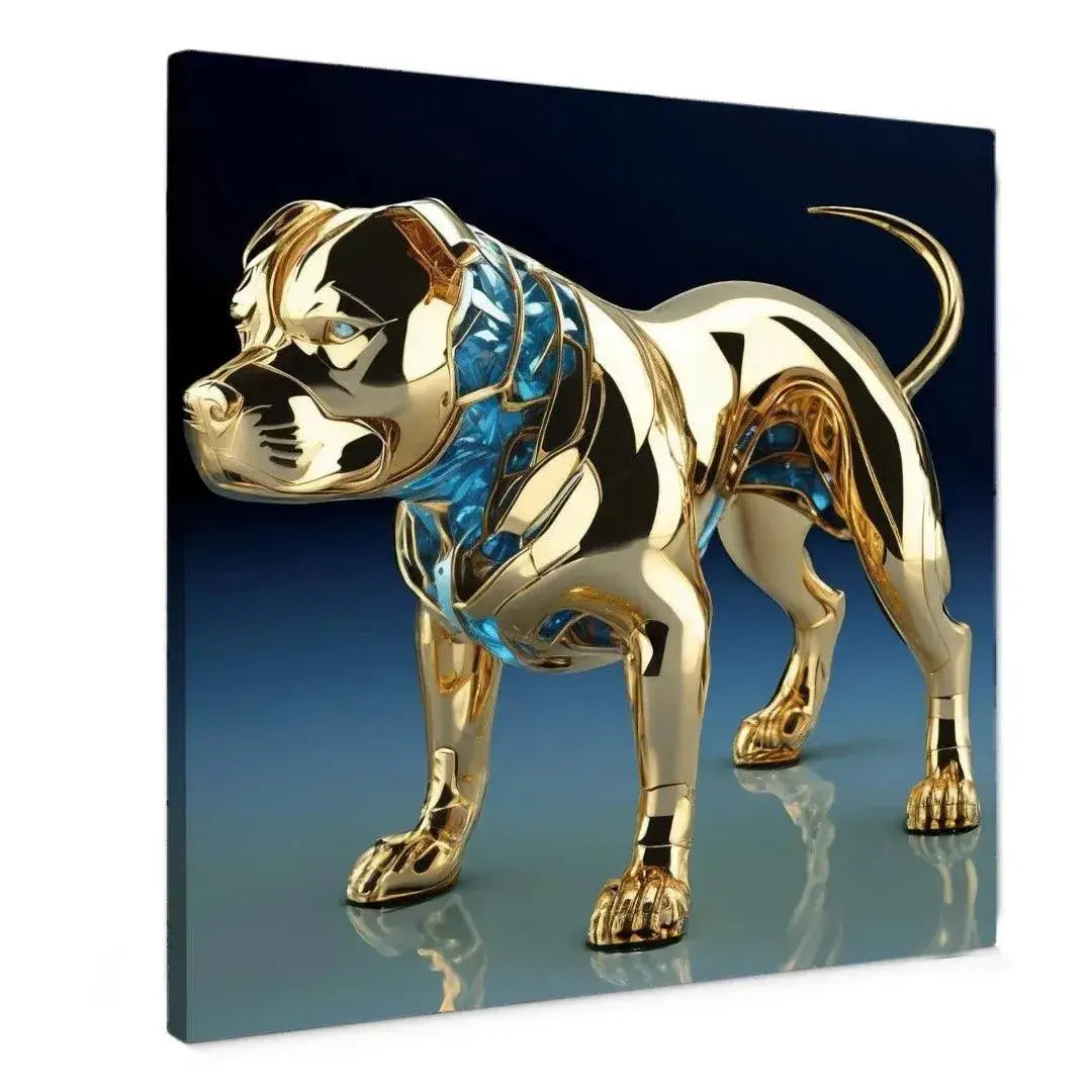24K Bulldog - Online Schilderij - Canvas Schilderij