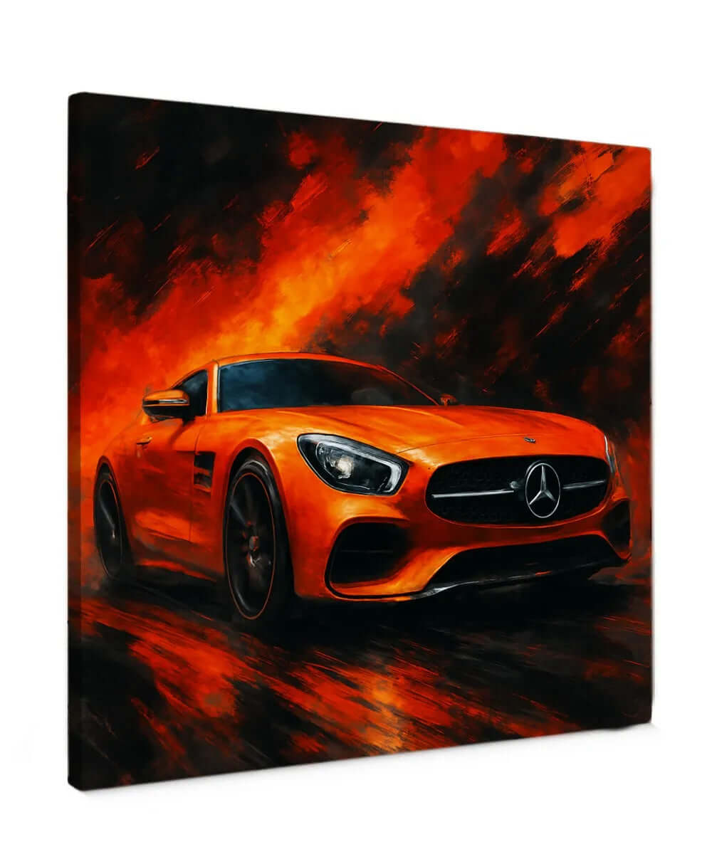 AMG GT A Burst of Color - Online Schilderij - Canvas Schilderij