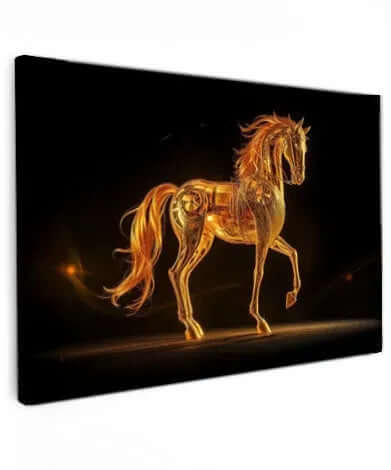 Fiery Mechanical Horse - Online Schilderij - Canvas Schilderij