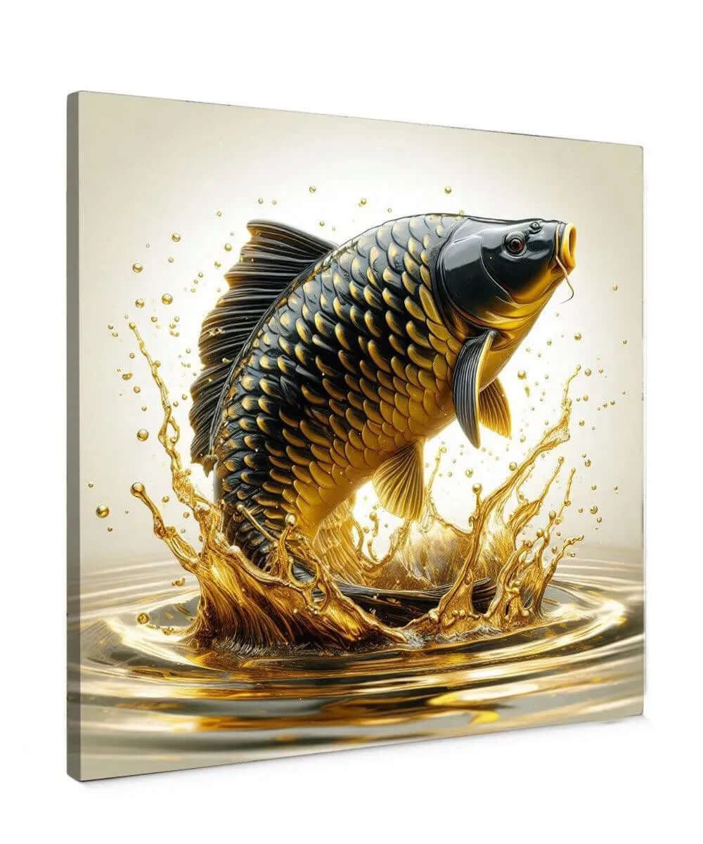 Liquid Gold Carp - Online Schilderij - Canvas Schilderij