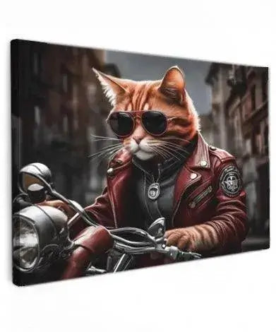 Motor Meow - Online Schilderij - Canvas Schilderij