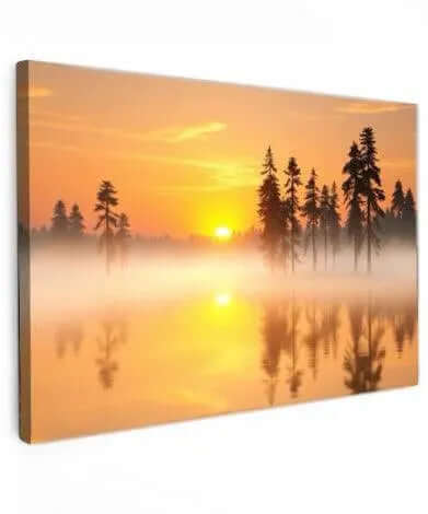 Golden Mist Sunrise - Online Schilderij - Canvas Schilderij