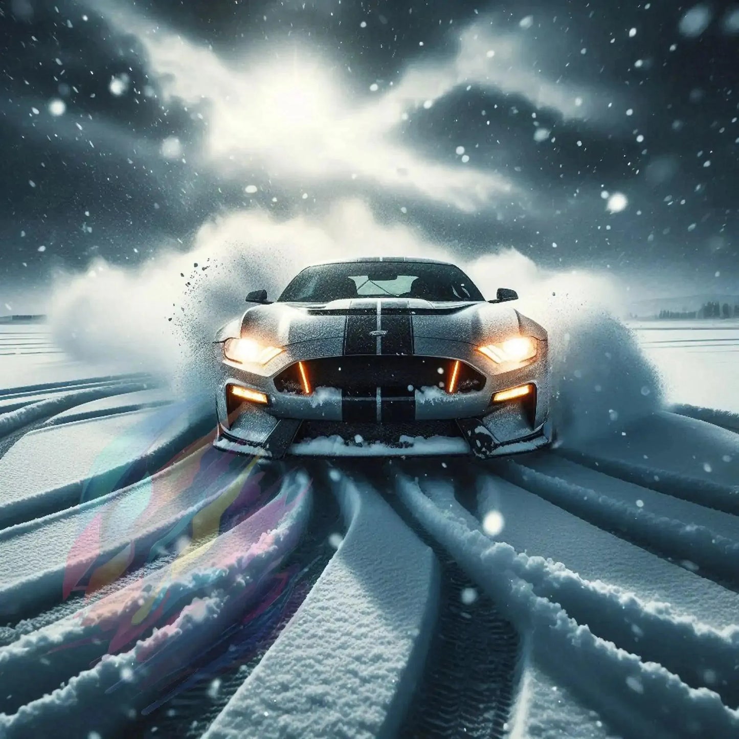 Snow Storm Racer - Online Schilderij - Canvas Schilderij