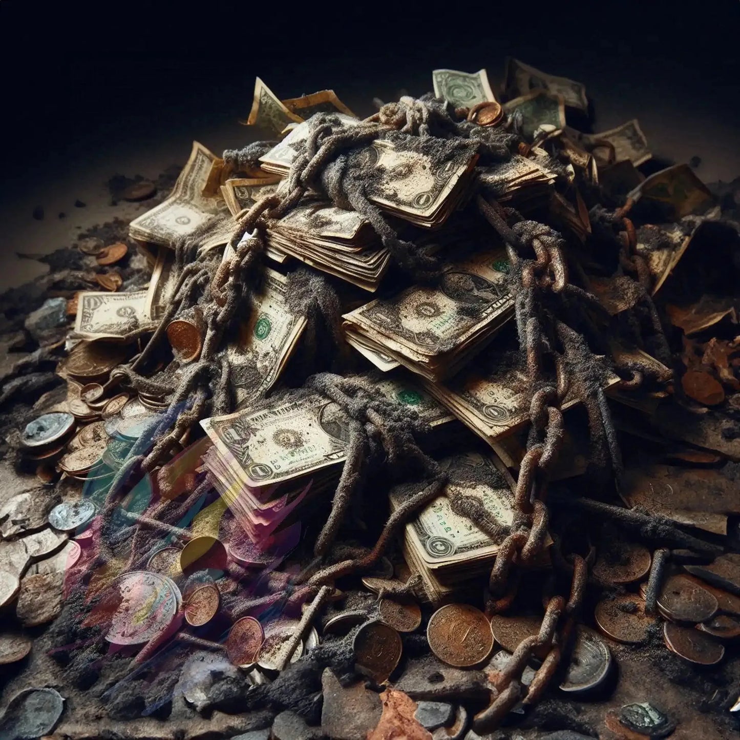 Dirty Money - Online Schilderij - Canvas Schilderij
