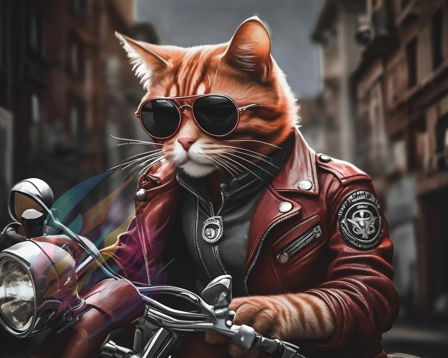 Motor Meow - Online Schilderij - Canvas Schilderij