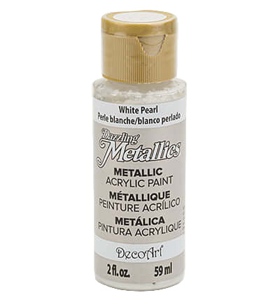 DecoArt Dazzling Metallics White Pearl 59 ml – parelmoer metallic acrylverf