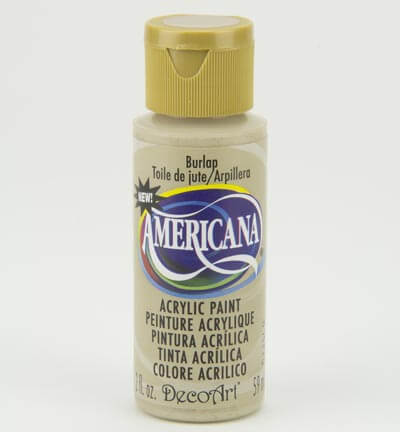Burlap Americana Acrylics 59 ml by DecoArt, premium matte acrylic paint for arts and crafts.