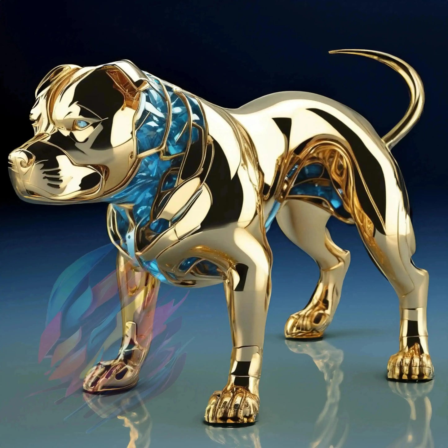 24K Bulldog - Online Schilderij - Canvas Schilderij