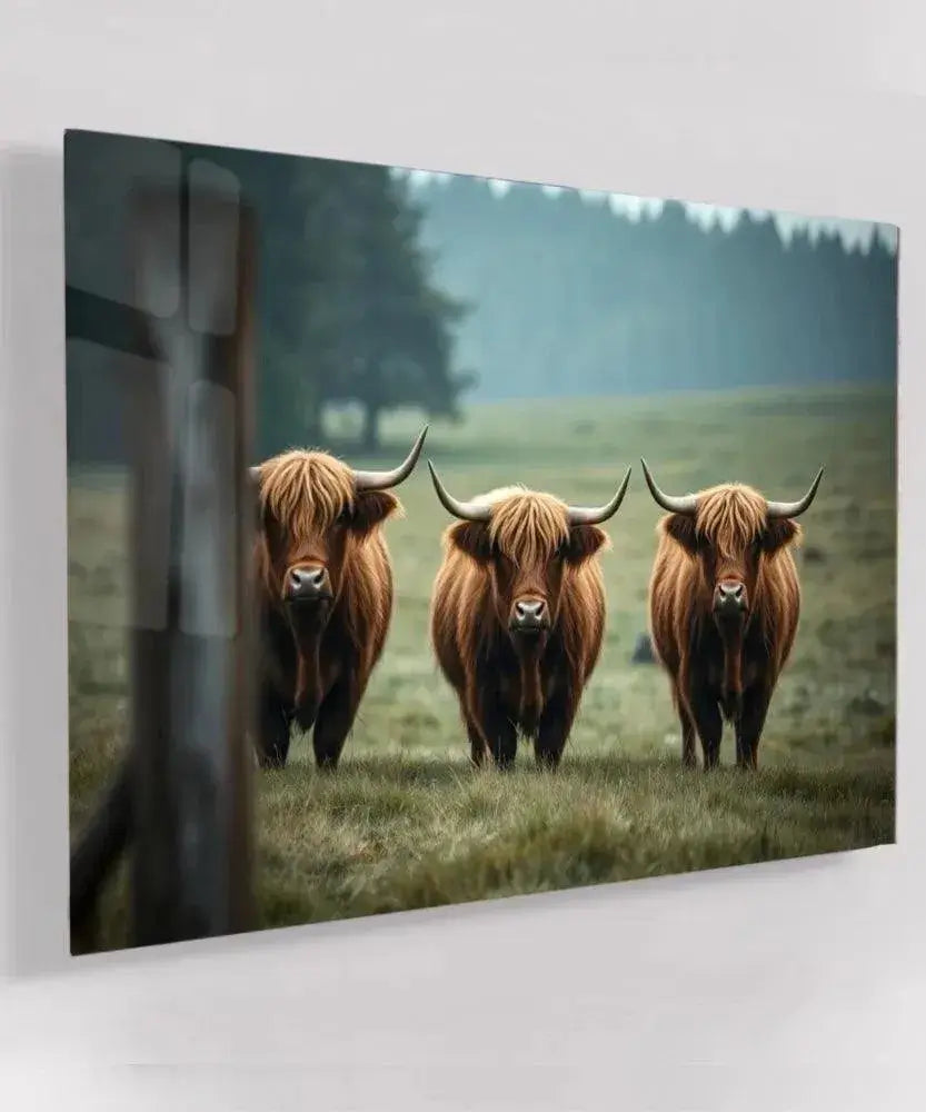 Highland Trio - Online Schilderij - Glas Schilderij