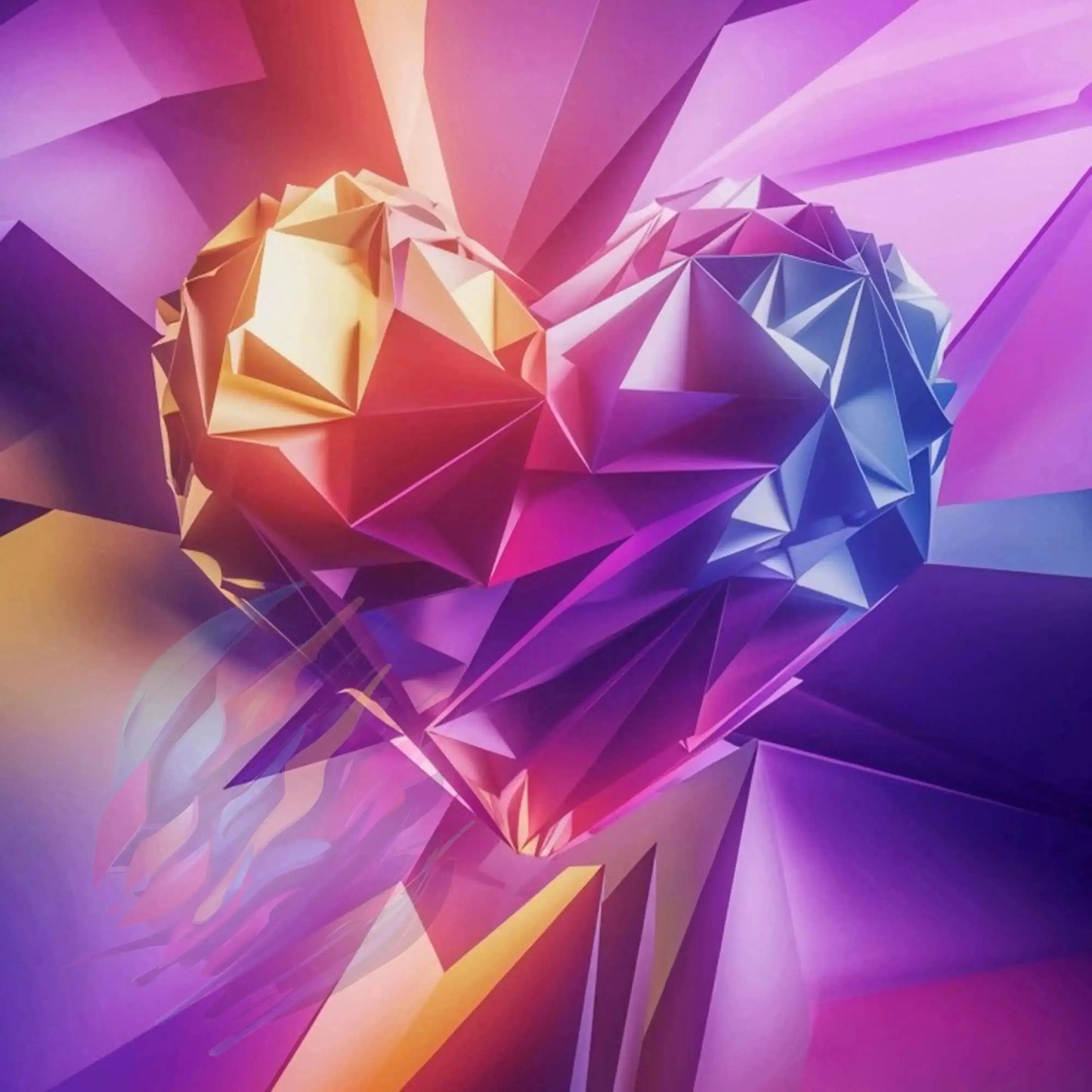 Crystal Heart - Online Schilderij - Glas Schilderij