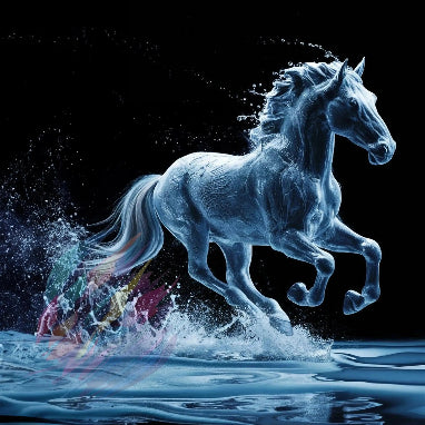 Water Horse - Online Schilderij - Canvas Schilderij