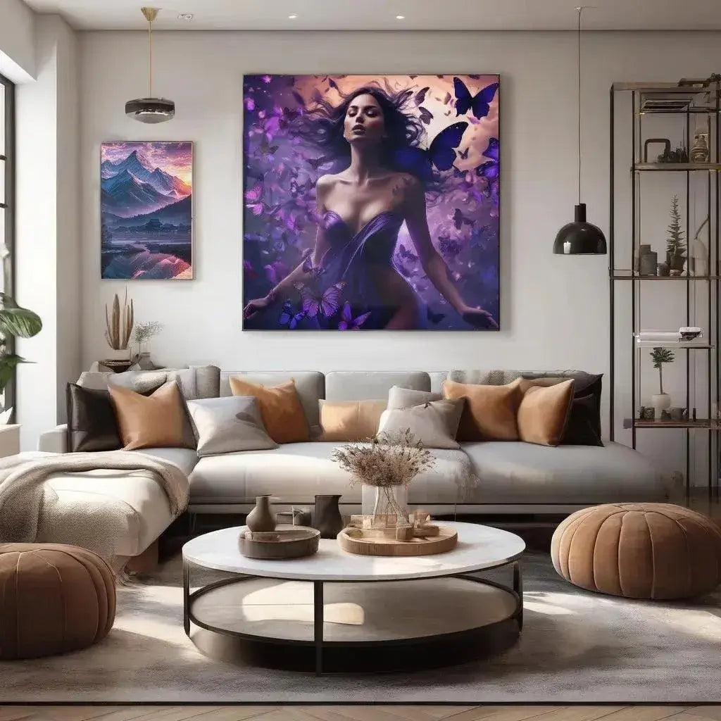 Butterfly Dress - Online Schilderij - Glas Schilderij