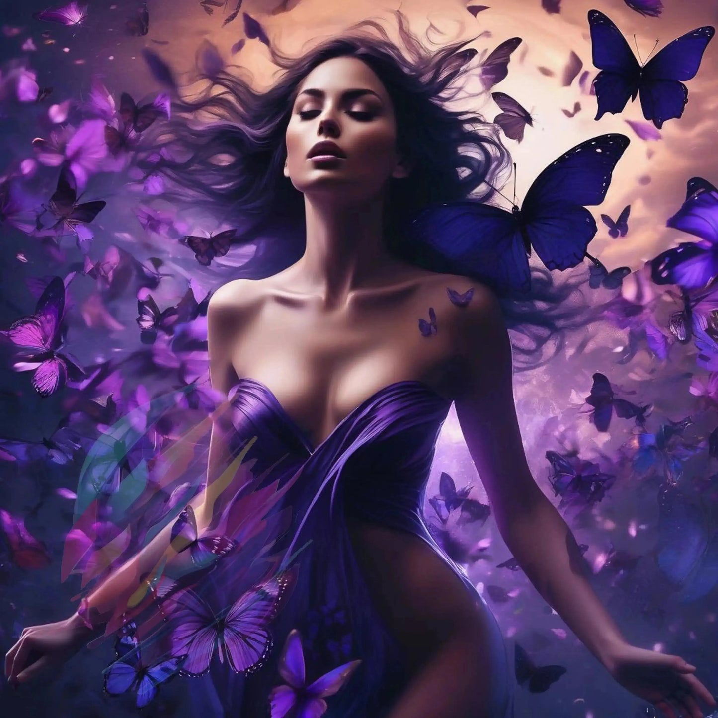 Butterfly Dress - Online Schilderij - Canvas Schilderij