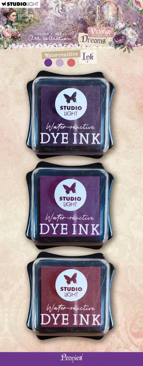 Studio Light Essentials Water-Reactive Ink Pads – Professionele Waterbasis Ink Pads voor Creatieve Toepassingen