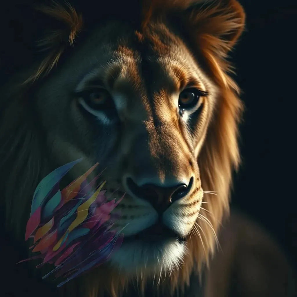 Majestic Lion - Online Schilderij - Canvas Schilderij