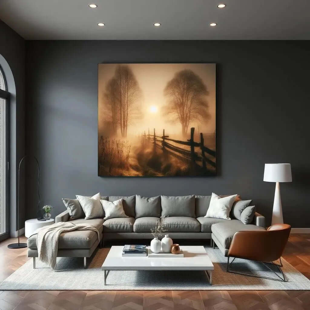 Sunlit Path - Online Schilderij - Canvas Schilderij