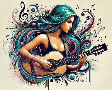 Musical Muse - Online Schilderij - Canvas Schilderij