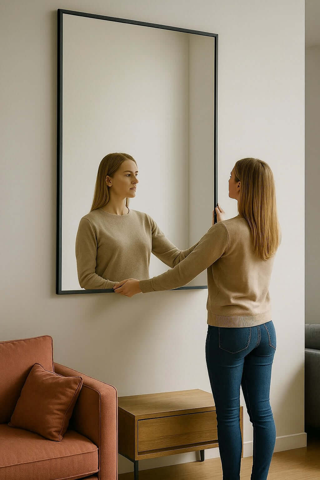 Spiegel ophangen