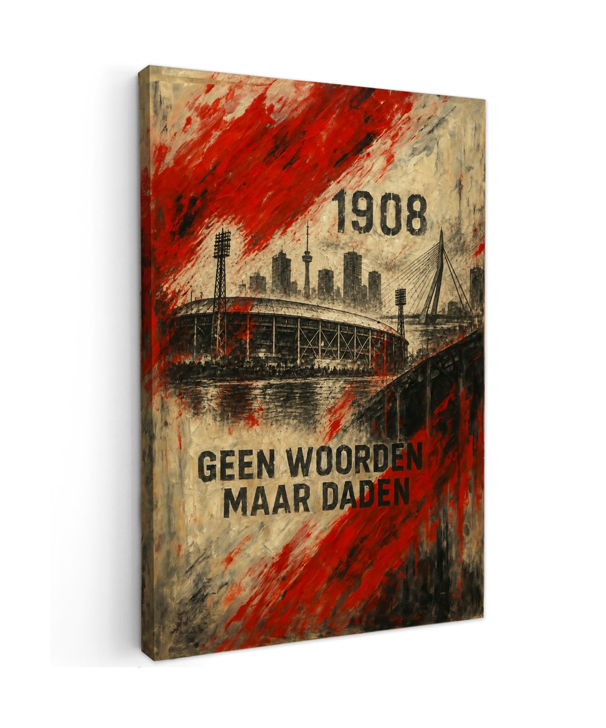 Canvas Schilderij Feyenoord 1908 voor de Échte Supporter