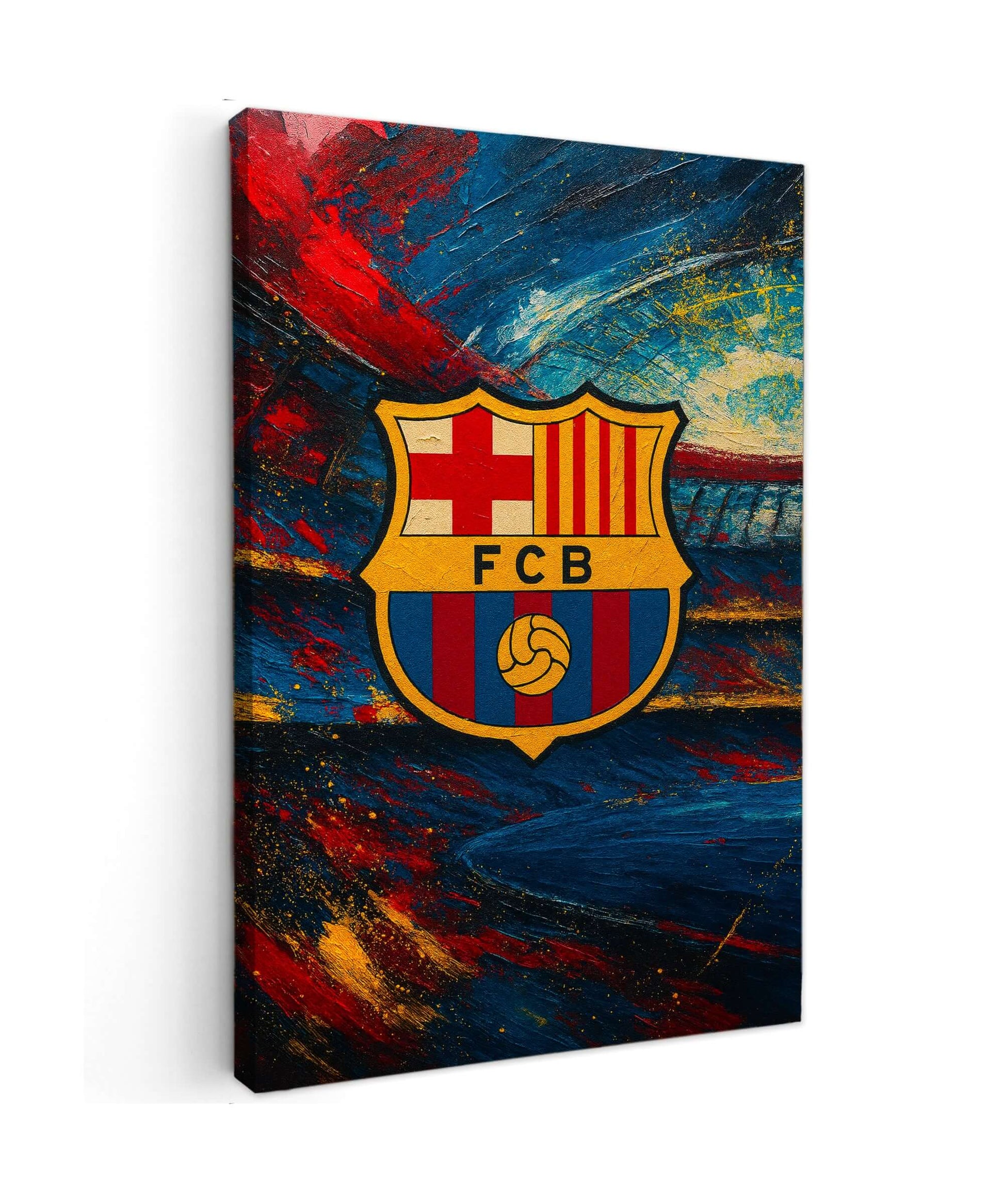 Fc Barcelona abstract canvas schilderij 