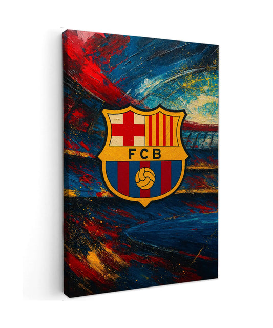 Fc Barcelona abstract canvas schilderij 