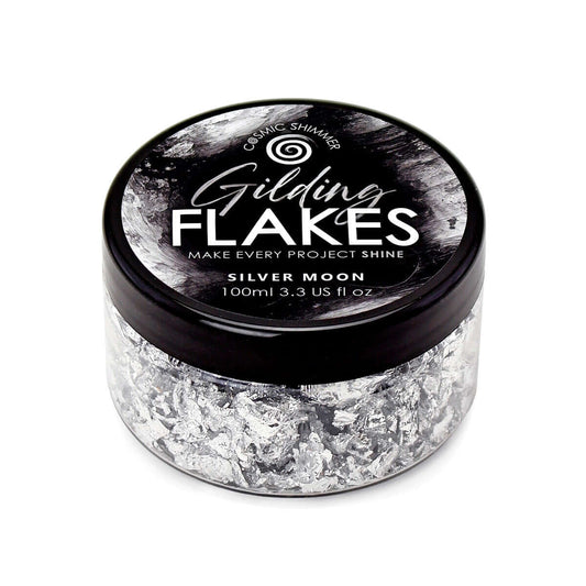 Cosmic Shimmer Gilding Flakes Silver Moon 