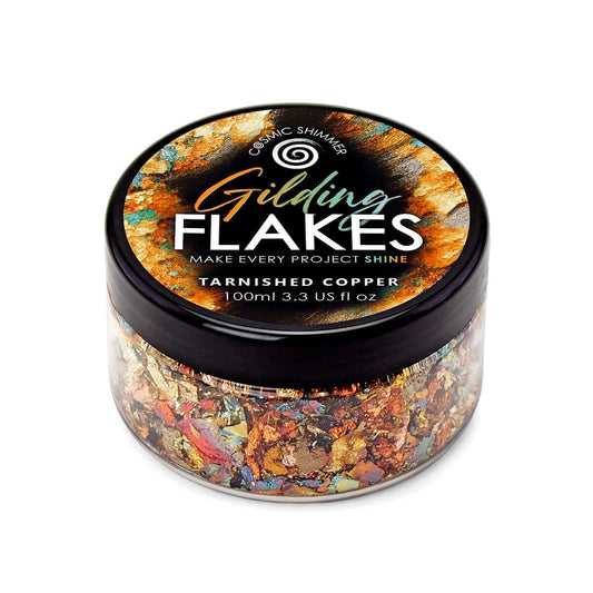 Cosmic Shimmer Gilding Flakes Tarnished Copper – 100 ml