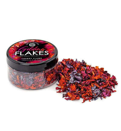 Cosmic Shimmer Gilding Flakes Cherry Flame – 100 ml