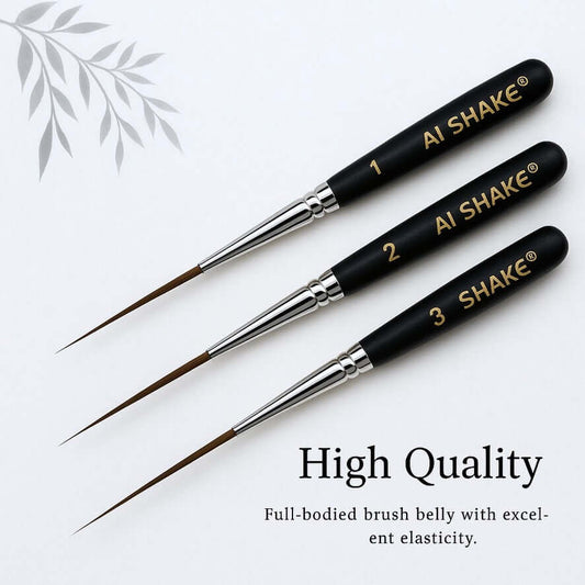 Long Liner Brush set featuring high-quality, elastic detail brushes for fine lines and precision work.