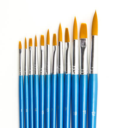 Artist Brush Set – 12 penselen voor acrylverf, aquarel en hobbyverf
