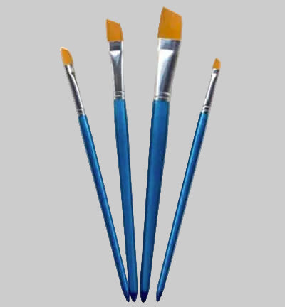 Artist Brush Set Angular – 4 schuine penselen