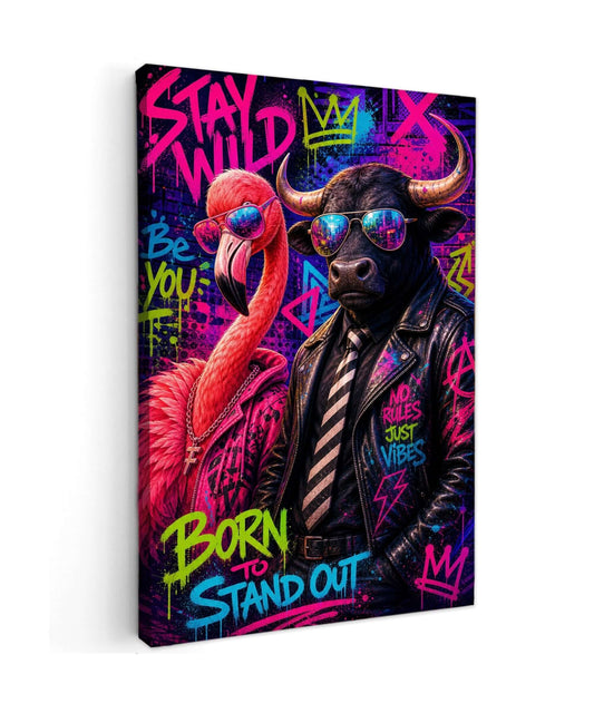 Born To Stand Out Canvas Schilderij