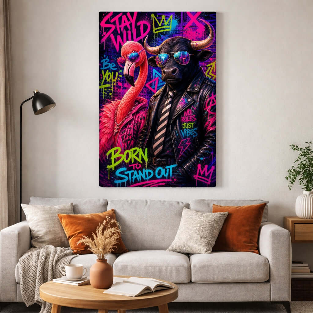 Born To Stand Out Canvas Schilderij