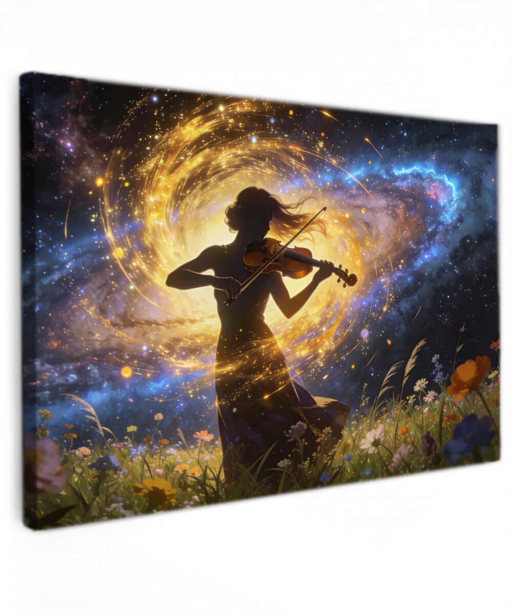 Canvas Schilderij Cosmische Viool