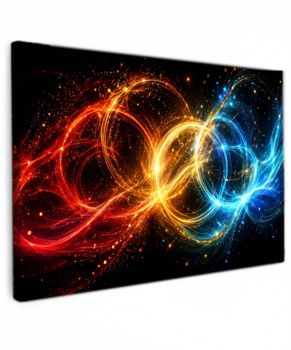 Canvas Schilderij Dynamische Infinity Lichtenergie
