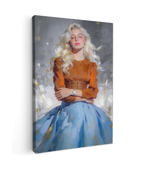 Canvas Schilderij Ethereal Blonde Woman