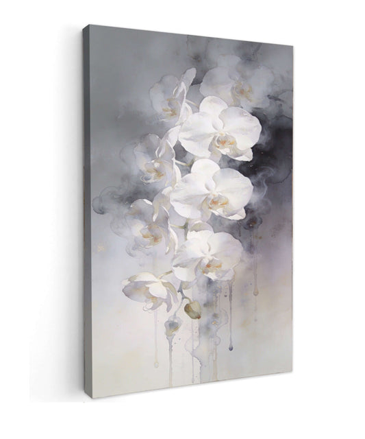Canvas Schilderij Ethereal White Orchids
