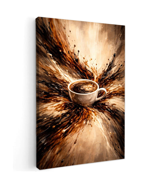 Canvas Schilderij Koffie Abstract