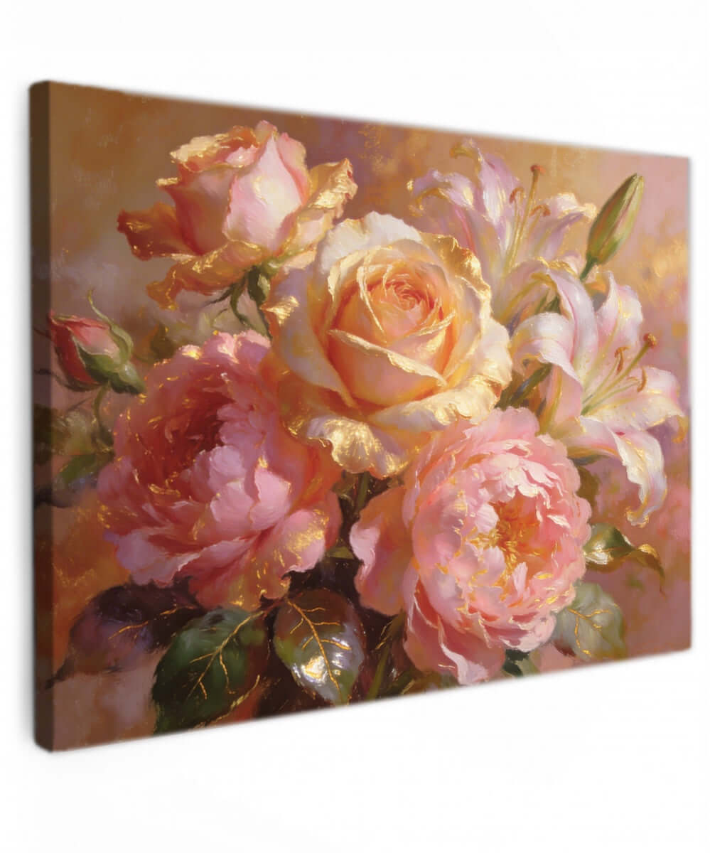 Canvas Schilderij Luxe Bloemenboeket