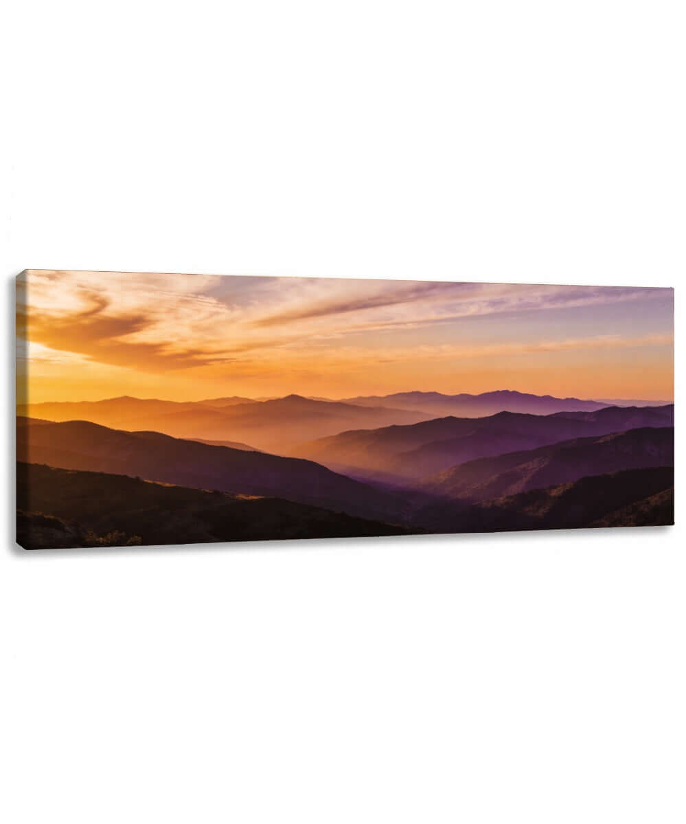 Canvas Schilderij Panoramisch Berglandschap