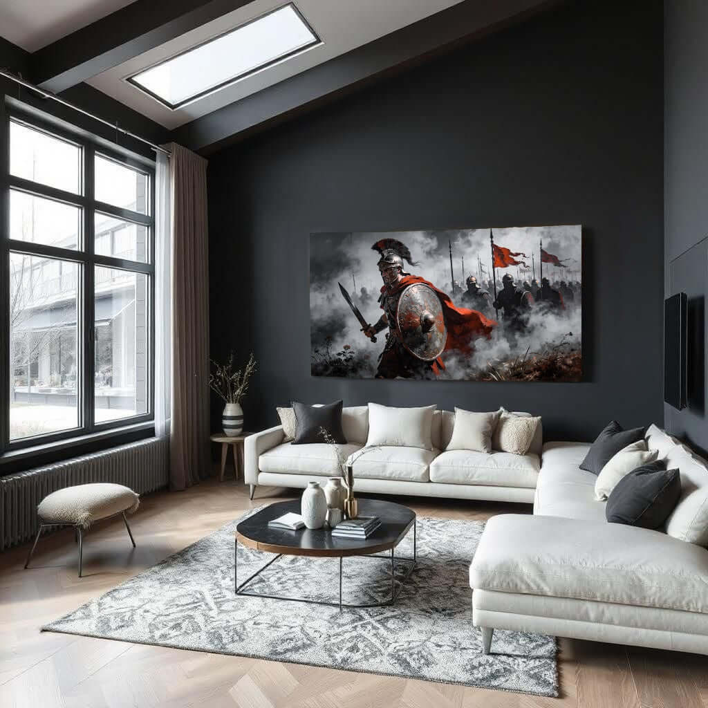 Canvas Schilderij Roman warrior woonkamer
