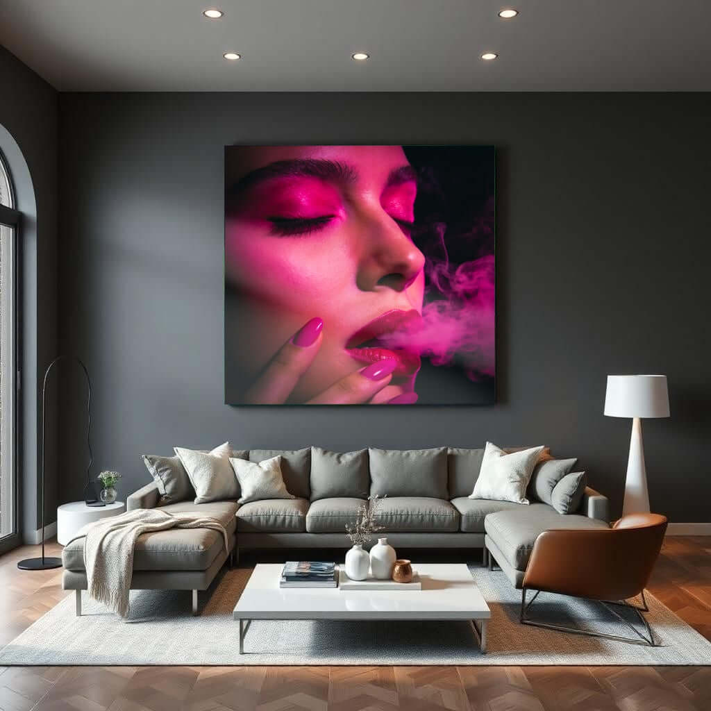 Canvas Schilderij Sensuele Pop Art Portret woonkamer