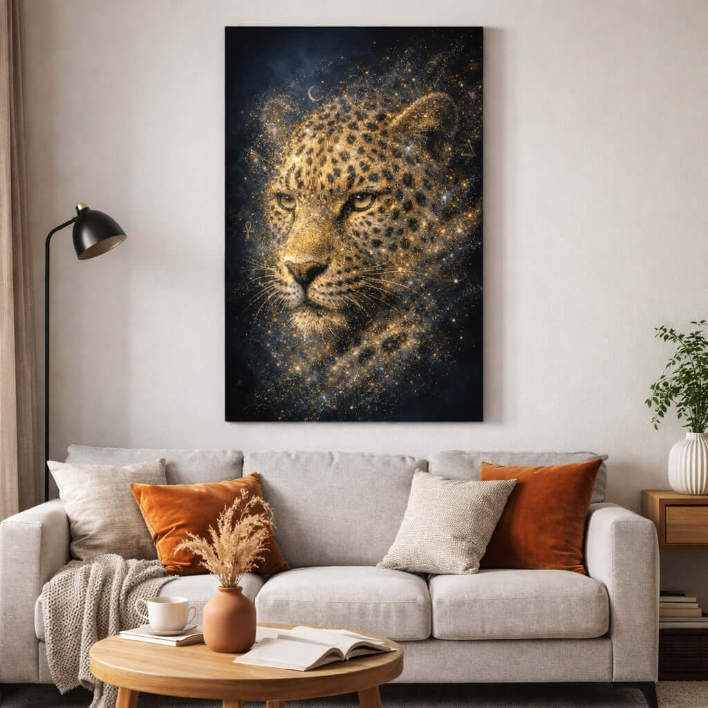 Canvas Schilderij Sterrenhemel Luipaard voorbeeld