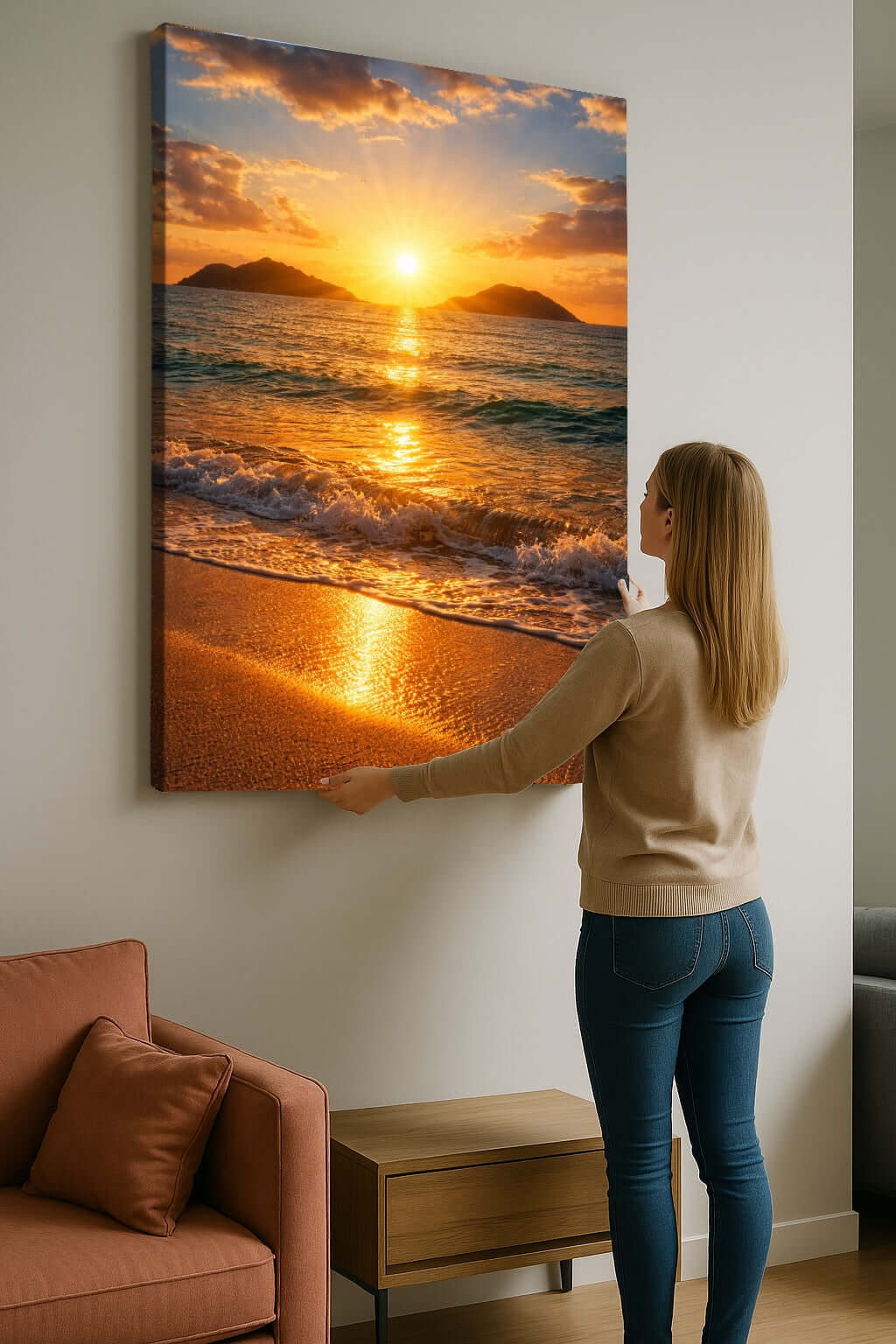 Canvas Schilderij Tropische Zonsondergang