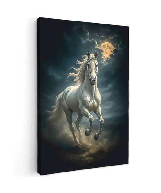 Canvas schilderij paard droom van de nacht