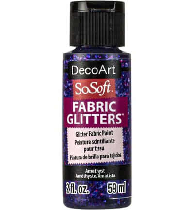 DecoArt SoSoft Glitters Amethyst paarse glittertextielverf 59 ml DSSFG15-30