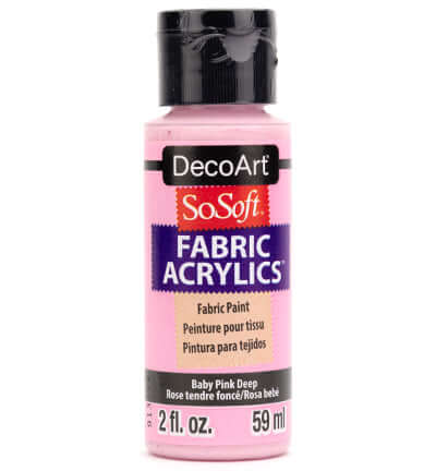 DecoArt SoSoft Baby Pink Deep roze textielverf 59 ml DSS57-30